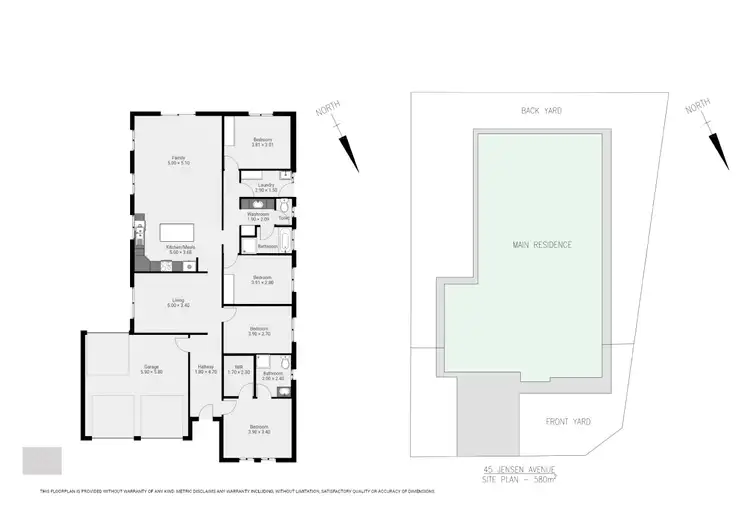 Floorplan of Homely house listing, 45 Jensen Avenue, Whyalla Jenkins SA 5609