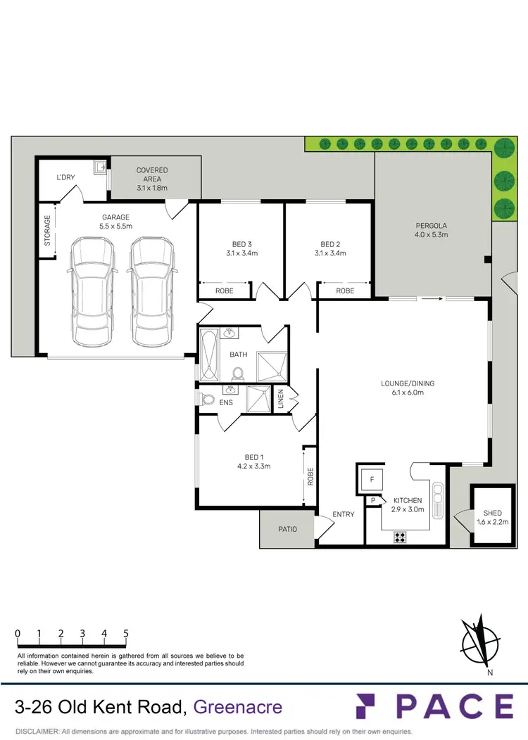 Floorplan of Homely villa listing, 3/26 Old Kent Road, Greenacre NSW 2190