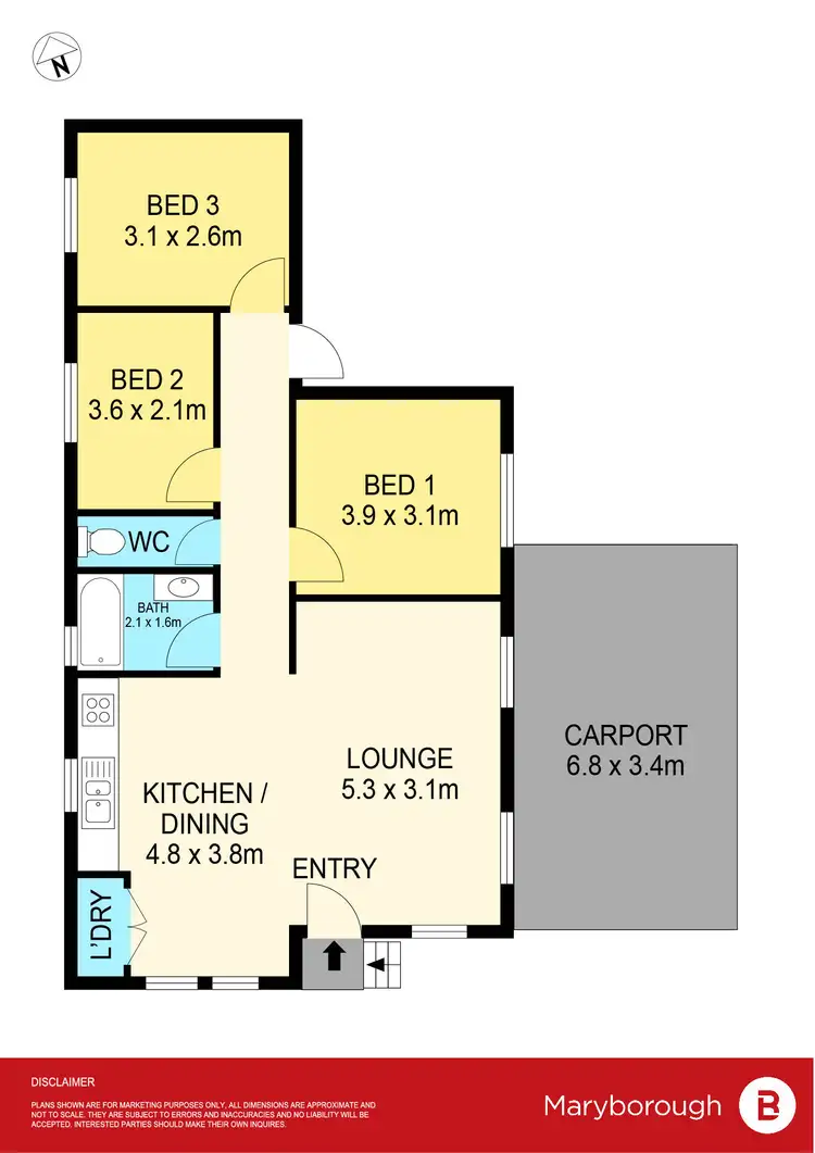 Floorplan of Homely house listing, 34 Spring Street, Maryborough VIC 3465