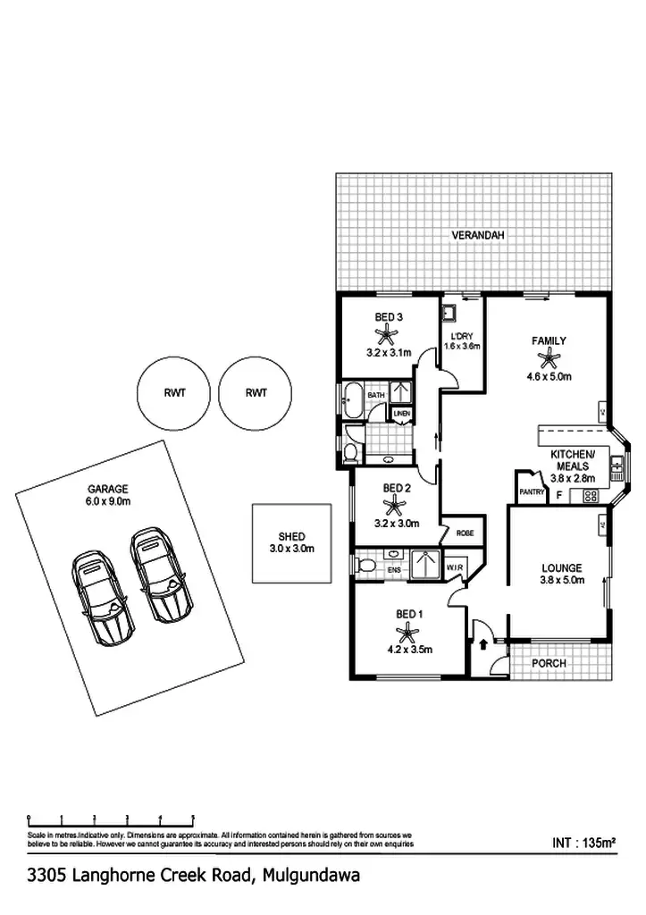 Floorplan of Homely rural property listing, 3305 Langhorne Creek Road, Mulgundawa SA 5255