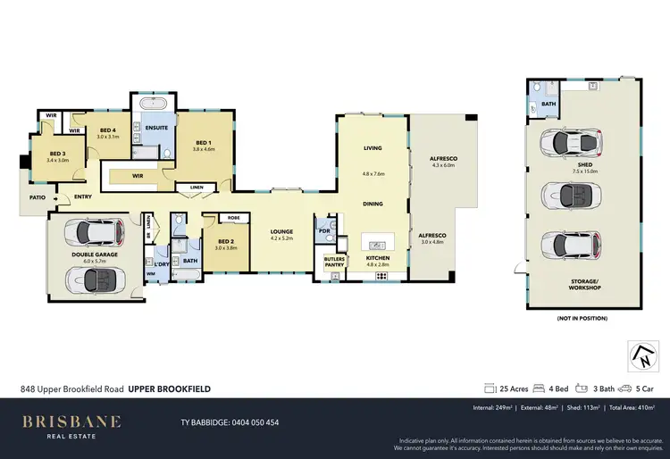 Floorplan of Homely rural property listing, 848 Upper Brookfield Road, Upper Brookfield QLD 4069