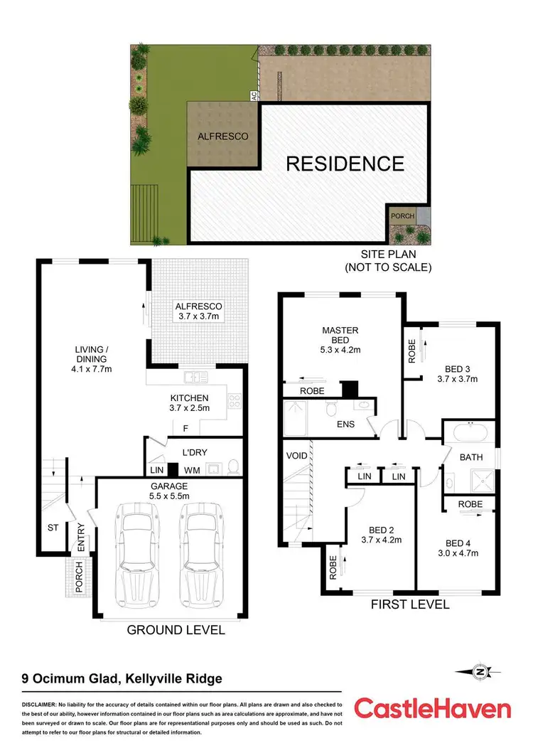 Floorplan of Homely house listing, 9 Ocimum Glade, Kellyville Ridge NSW 2155