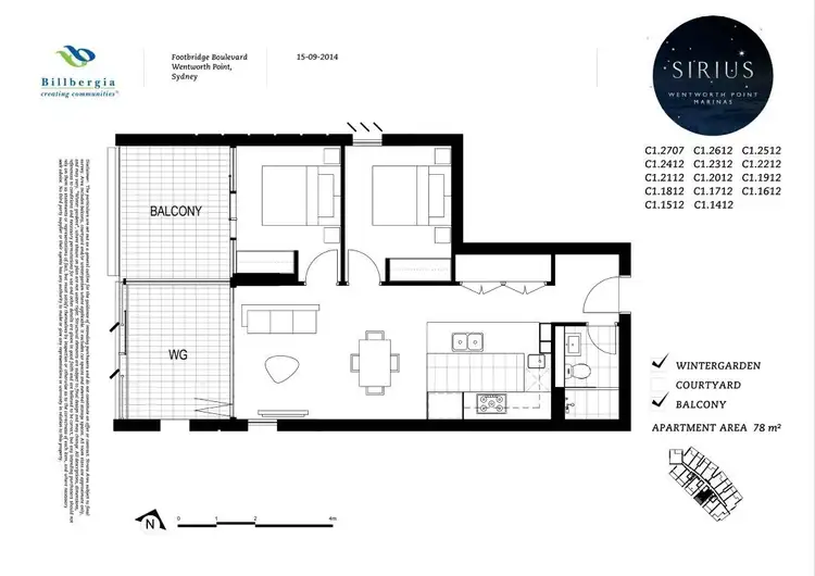 Floorplan of Homely apartment listing, 2512/18 Footbridge Boulevard, Wentworth Point NSW 2127