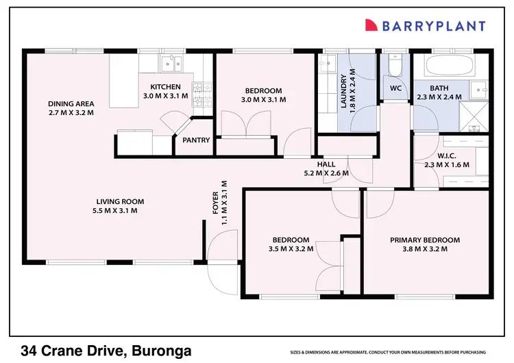 Floorplan of Homely house listing, 34 Crane Drive, Buronga NSW 2739