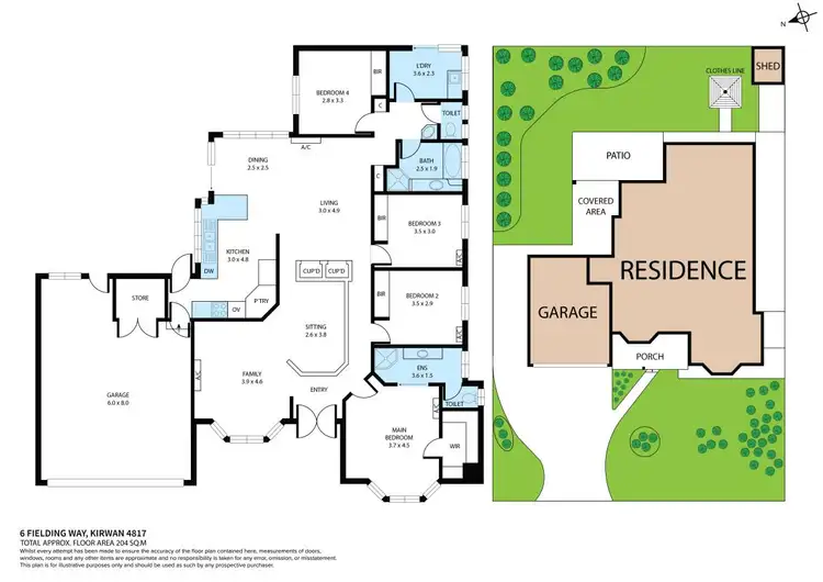 Floorplan of Homely house listing, 6 Fielding Way, Kirwan QLD 4817