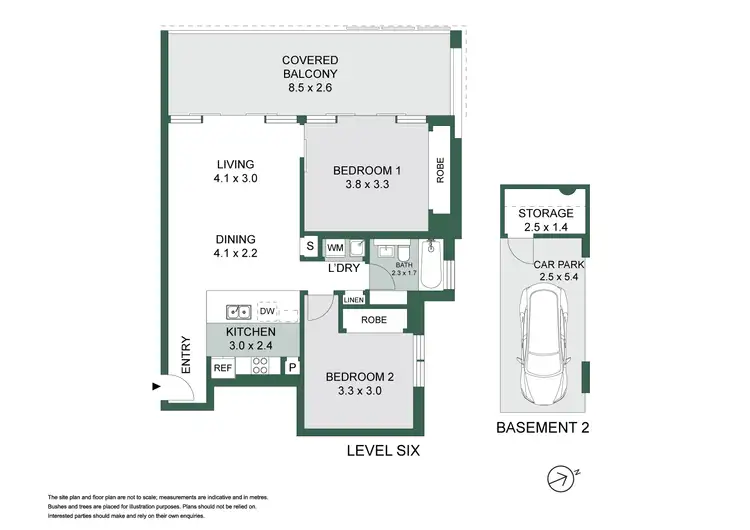 Floorplan of Homely apartment listing, 604n/1 Lardelli Drive, Ryde NSW 2112