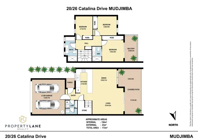 Floorplan of Homely townhouse listing, 20/26 Catalina Drive, Mudjimba QLD 4564
