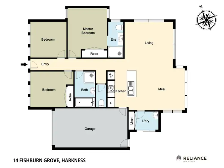 Floorplan of Homely house listing, 14 Fishburn Grove, Harkness VIC 3337
