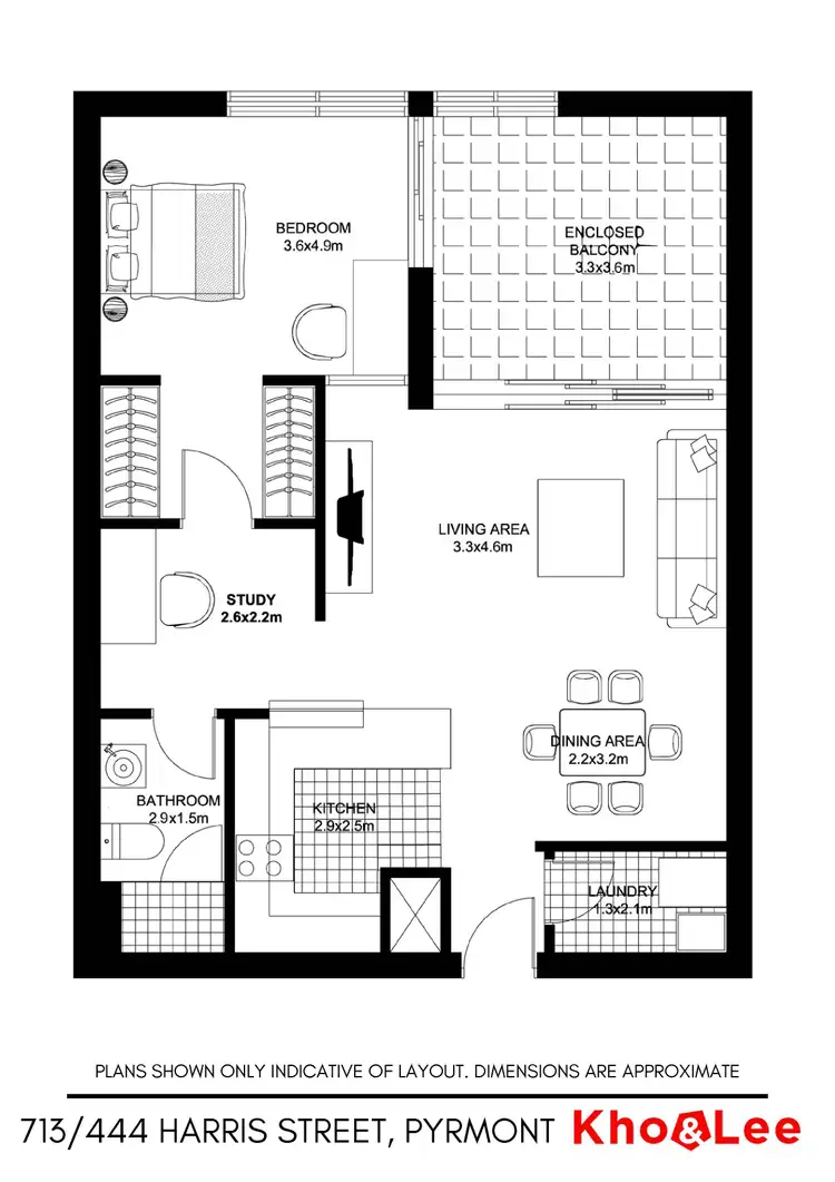 Floorplan of Homely apartment listing, 713/444 Harris Street, Ultimo NSW 2007