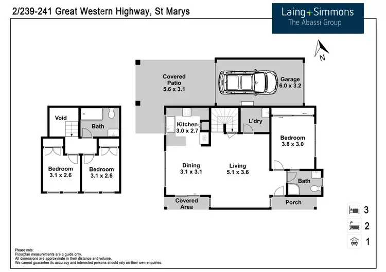 Floorplan of Homely townhouse listing, 2/239-241 Great Western Highway, St Marys NSW 2760