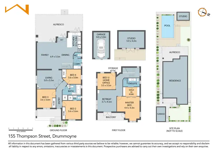 Floorplan of Homely house listing, 155 Thompson Street, Drummoyne NSW 2047