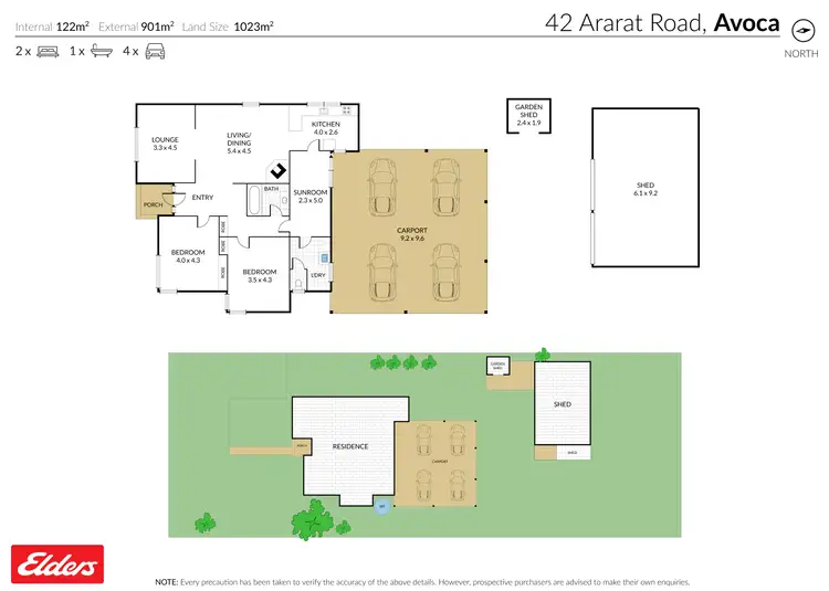 Floorplan of Homely house listing, 42 Ararat Road, Avoca VIC 3467