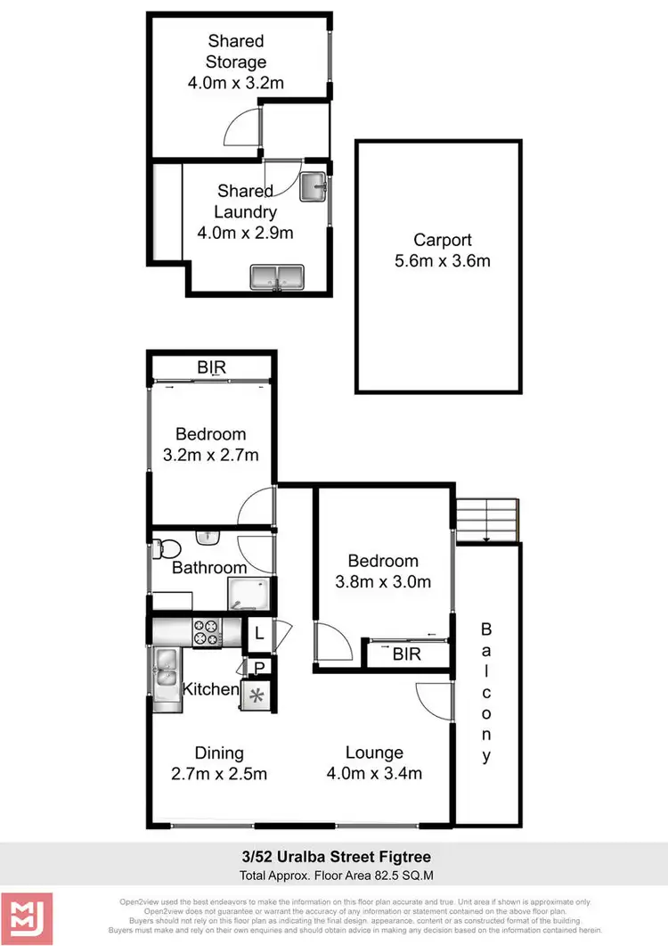 Floorplan of Homely unit listing, 3/52 Uralba Street, Figtree NSW 2525