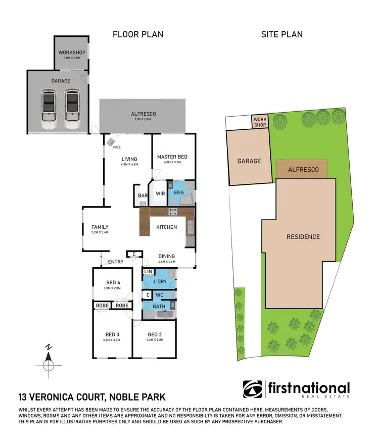 Floorplan of Homely house listing, 13 Veronica Court, Noble Park VIC 3174
