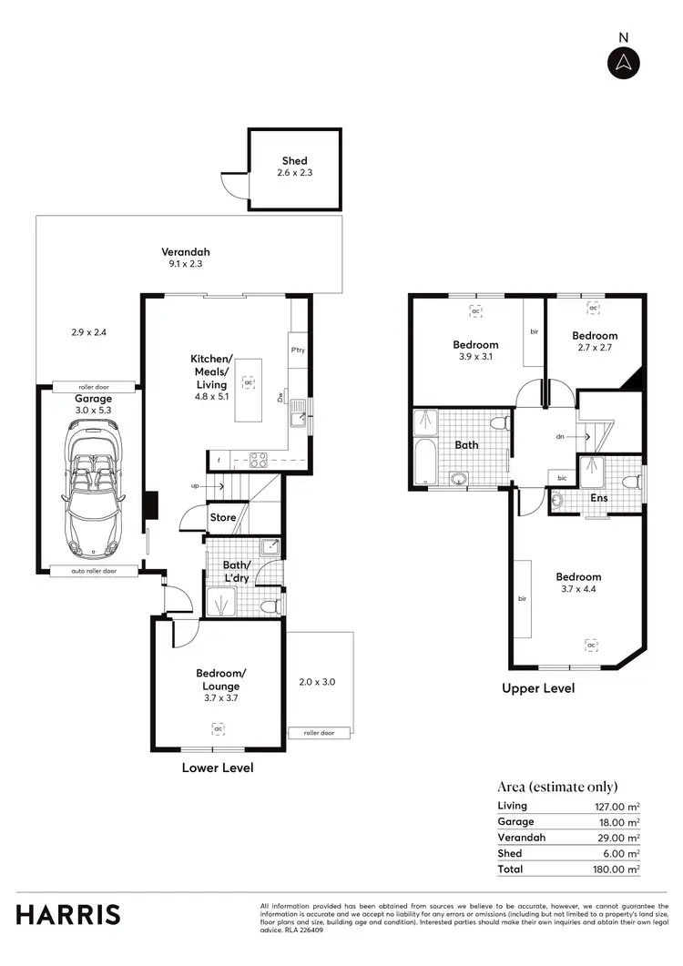 Floorplan of Homely townhouse listing, 8a Inverell Avenue, North Plympton SA 5037