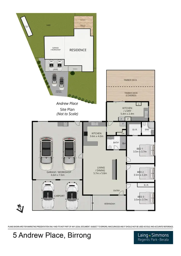 Floorplan of Homely house listing, 5 Andrew Place, Birrong NSW 2143