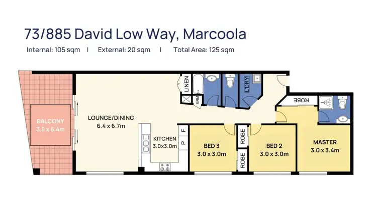 Floorplan of Homely unit listing, 73/885 David Low Way, Marcoola QLD 4564