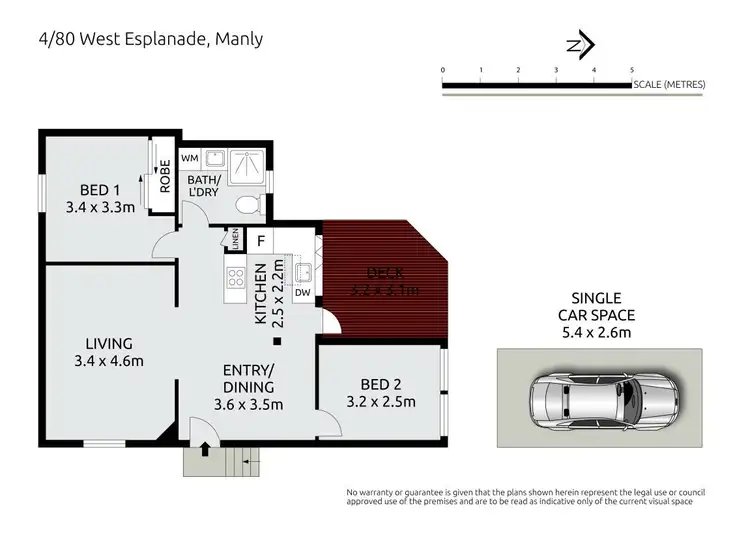 Floorplan of Homely apartment listing, 4/80 West Esplanade, Manly NSW 2095