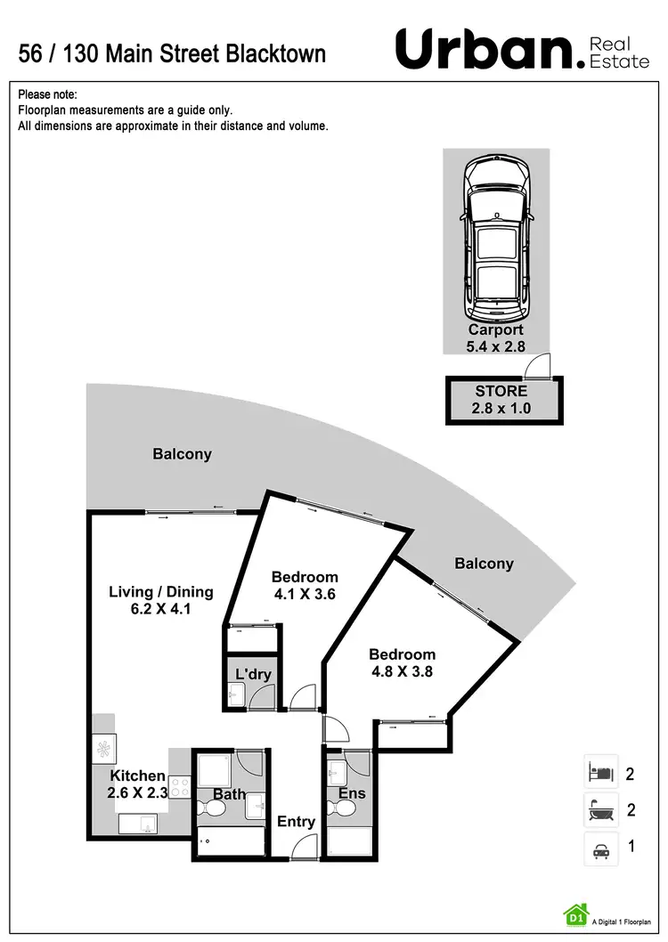 Floorplan of Homely apartment listing, 56/130 Main Street, Blacktown NSW 2148