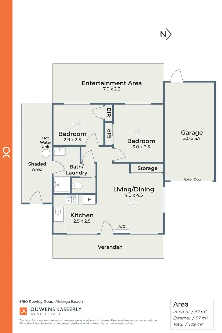Floorplan of Homely unit listing, 3/60 Rowley Road, Aldinga Beach SA 5173