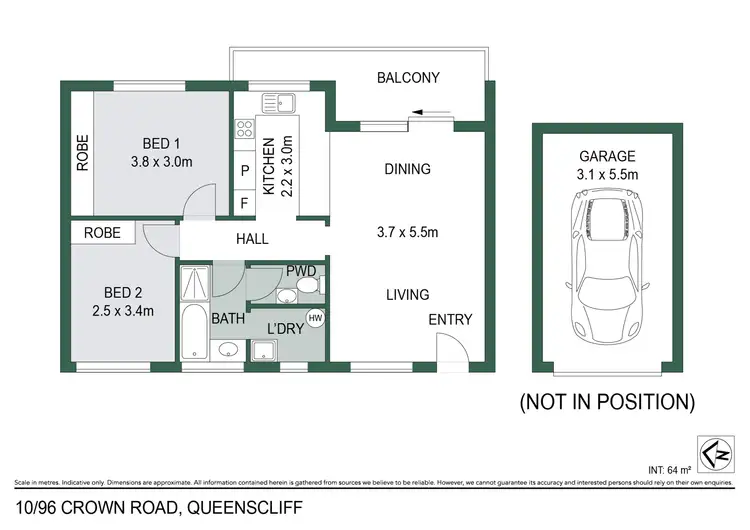 Floorplan of Homely apartment listing, 10/96 Crown Road, Queenscliff NSW 2096