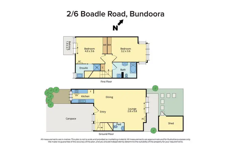 Floorplan of Homely unit listing, 2/6 Boadle Road, Bundoora VIC 3083