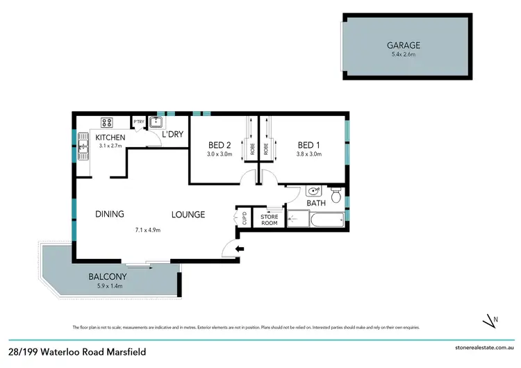Floorplan of Homely unit listing, 28/199 Waterloo Road, Marsfield NSW 2122