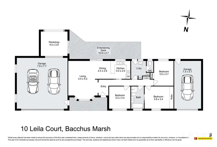 Floorplan of Homely house listing, 10 Leila Court, Bacchus Marsh VIC 3340
