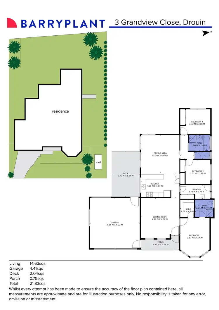 Floorplan of Homely house listing, 3 Grandview Close, Drouin VIC 3818
