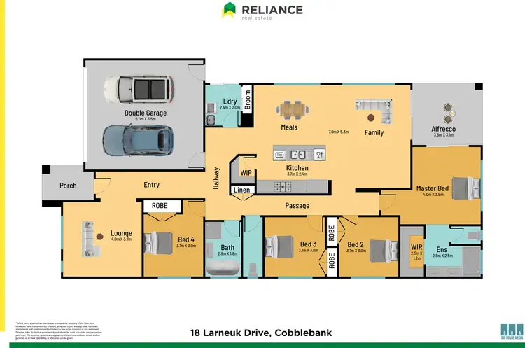Floorplan of Homely house listing, 18 Larneuk Drive, Cobblebank VIC 3338