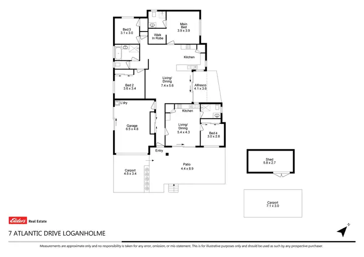 Floorplan of Homely house listing, 7 Atlantic Drive, Loganholme QLD 4129