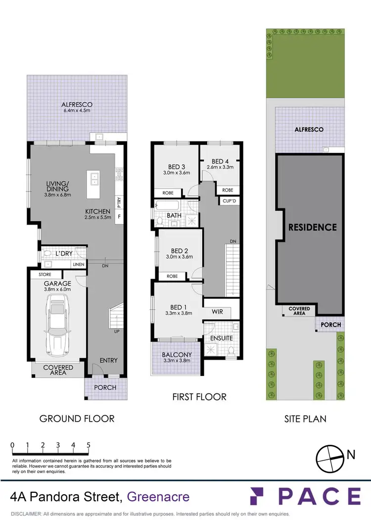 Floorplan of Homely semi-detached listing, 4A Pandora Street, Greenacre NSW 2190