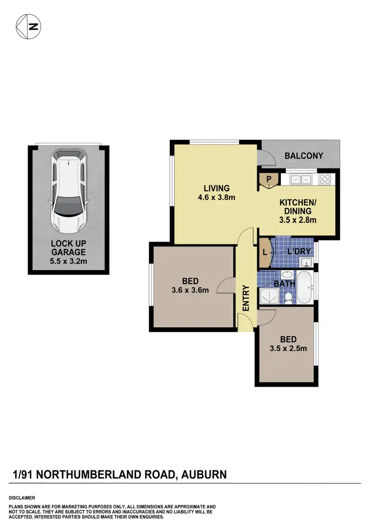 Floorplan of Homely unit listing, 1/91 Northumberland Road, Auburn NSW 2144
