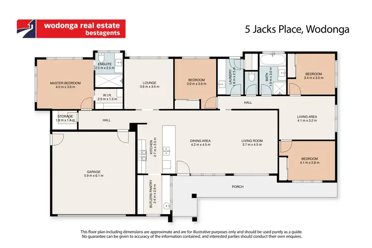 Floorplan of Homely house listing, 5 Jacks Place, Wodonga VIC 3690