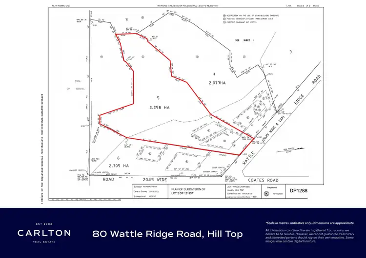 Floorplan of Homely land listing, 80 Wattle Ridge Road, Hill Top NSW 2575