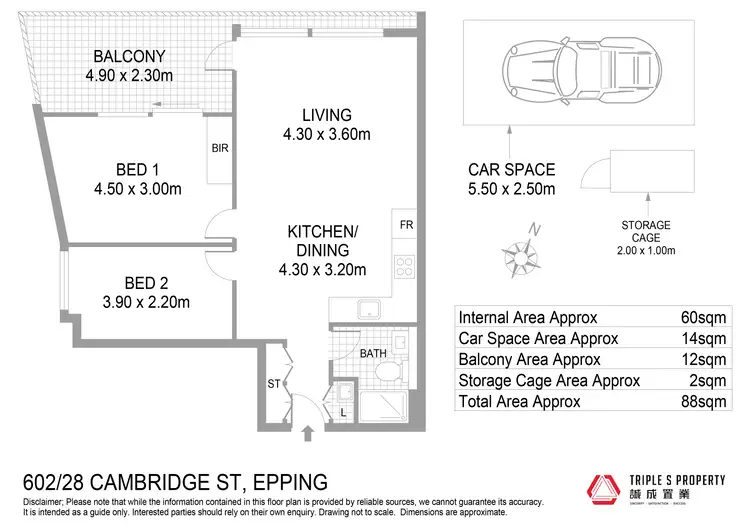 Floorplan of Homely apartment listing, 602/28 Cambridge Street, Epping NSW 2121
