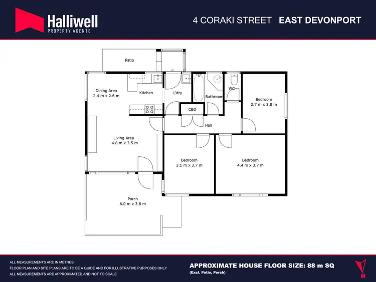Floorplan of Homely house listing, 4 Coraki Street, East Devonport TAS 7310