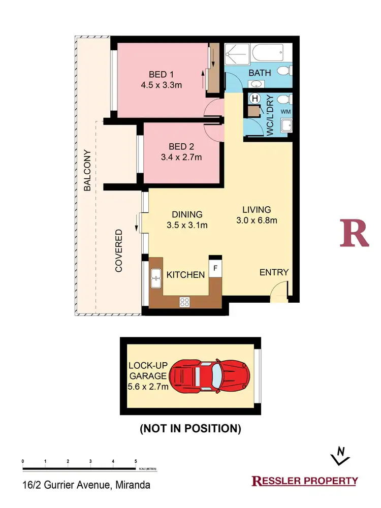 Floorplan of Homely unit listing, 16/2-6 Gurrier Avenue, Miranda NSW 2228