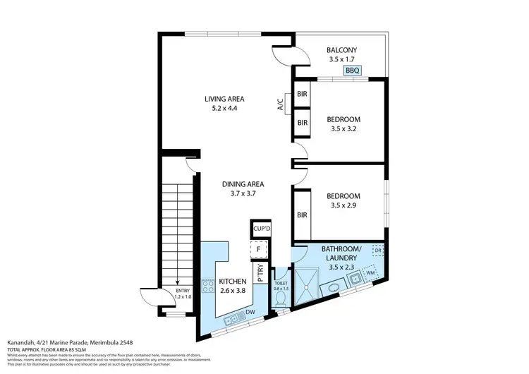 Floorplan of Homely unit listing, 4/21 Marine Parade, Merimbula NSW 2548