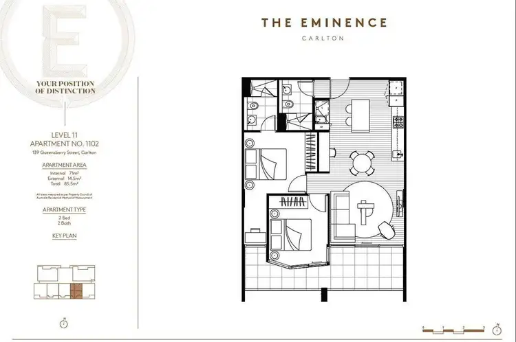 Floorplan of Homely apartment listing, 1204/139-145 Queensberry Street, Carlton VIC 3053