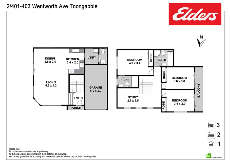 Floorplan of Homely townhouse listing, 2/401-403 Wentworth Avenue, Toongabbie NSW 2146