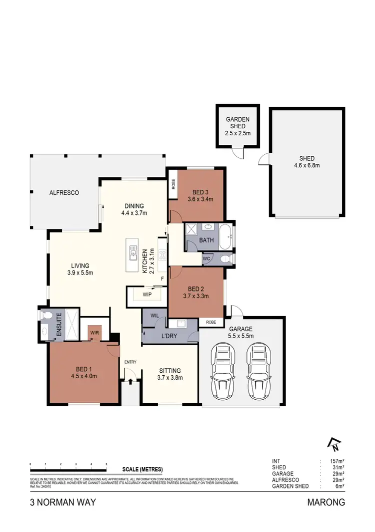 Floorplan of Homely house listing, 3 Norman Way, Marong VIC 3515