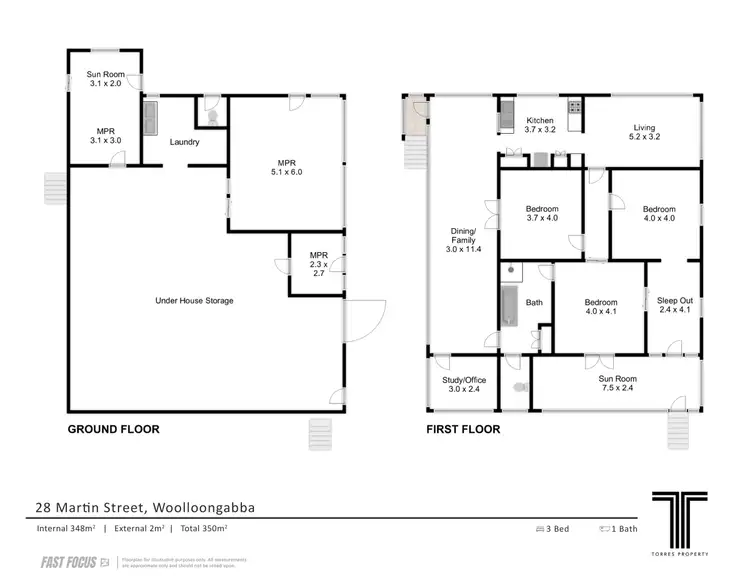Floorplan of Homely house listing, 28 Martin Street, Woolloongabba QLD 4102
