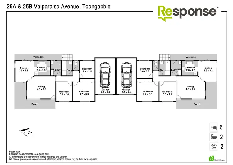 Floorplan of Homely house listing, 25A & 25B Valparaiso Avenue, Toongabbie NSW 2146