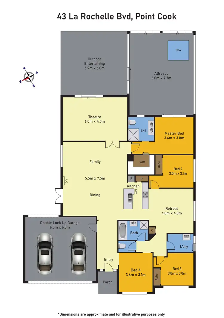 Floorplan of Homely house listing, 43 La Rochelle Boulevard, Point Cook VIC 3030