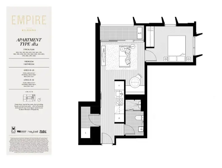Floorplan of Homely apartment listing, 1802/81 A'beckett Street, Melbourne VIC 3000