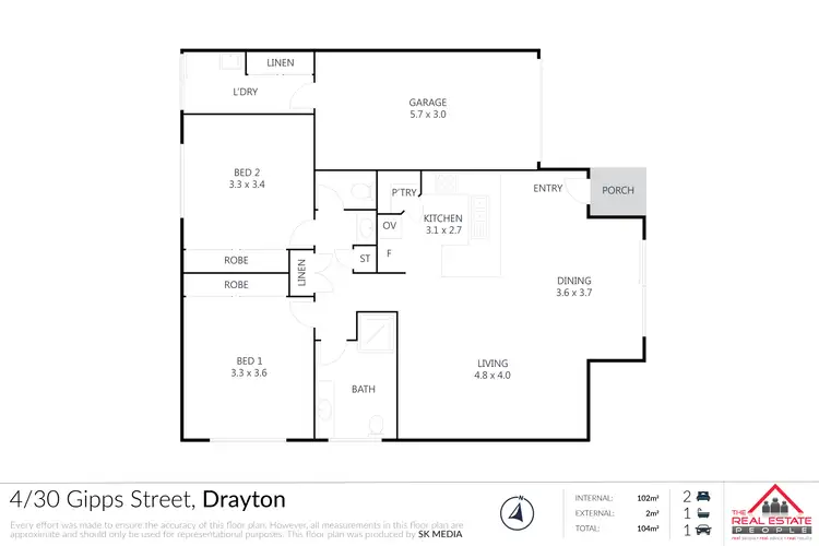 Floorplan of Homely unit listing, 4/30 Gipps, Drayton QLD 4350