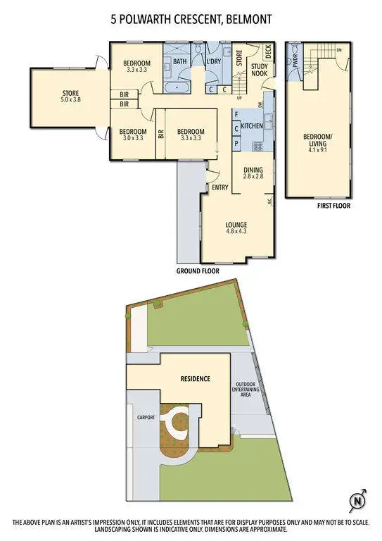 Floorplan of Homely house listing, 5 Polwarth Crescent, Belmont VIC 3216