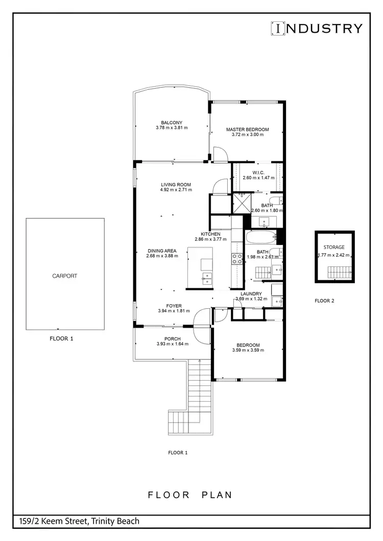 Floorplan of Homely unit listing, 159/2 Keem Street, Trinity Beach QLD 4879
