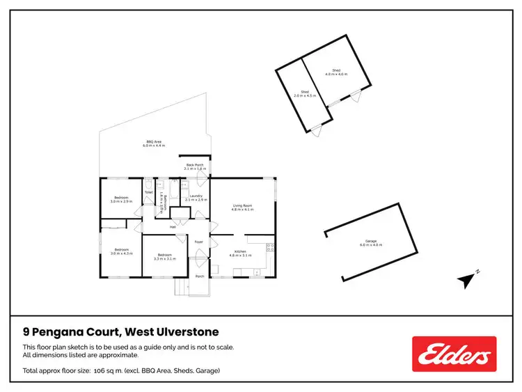 Floorplan of Homely house listing, 9 Pengana Court, West Ulverstone TAS 7315